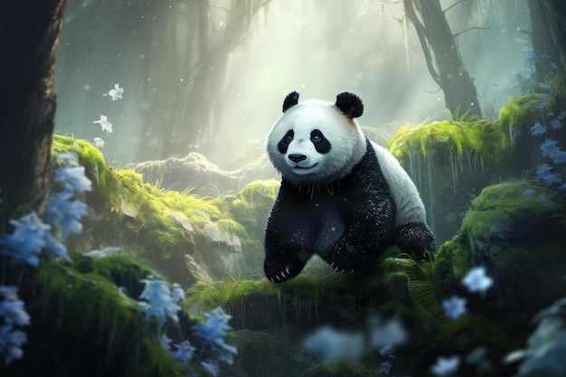 Der riesige Panda-Wald generiert Ai