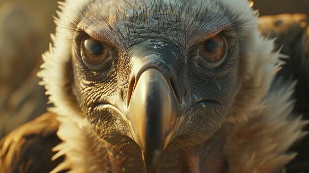 der scharfe Blick eines Griffon-Griffels in einem Nahaufnahmeporträt