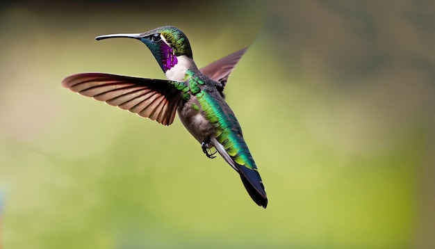 Der schöne Kolibri fliegt