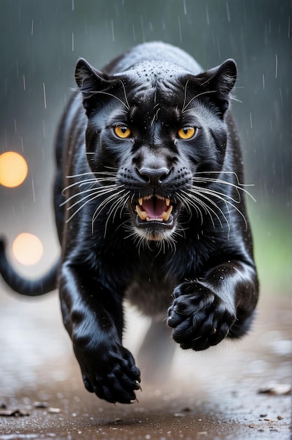 Foto der schwarze panther