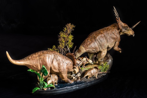 Der Styracosaurus-Dinosaure im Dunkeln