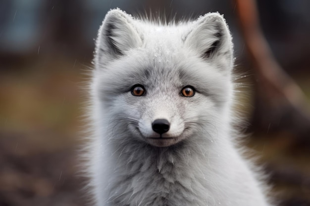 Der süße Arktis-Fuchs in Nahaufnahme