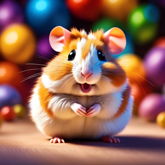 Der süße und entzückende Hamster