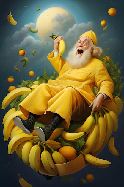 der Surrealismus von Mensch und Banane