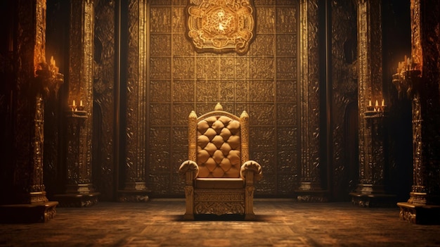 Der Thronsaal mit dem goldenen Stuhl