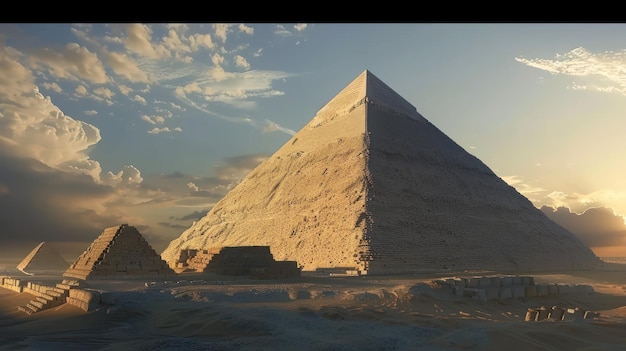 Der Transformationsprozess der Umhüllung der Großen Pyramide mit glatten Kalksteinblöcken im alten Ägypten