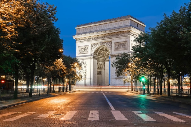 Der Triumphbogen am Abend Paris Frankreich