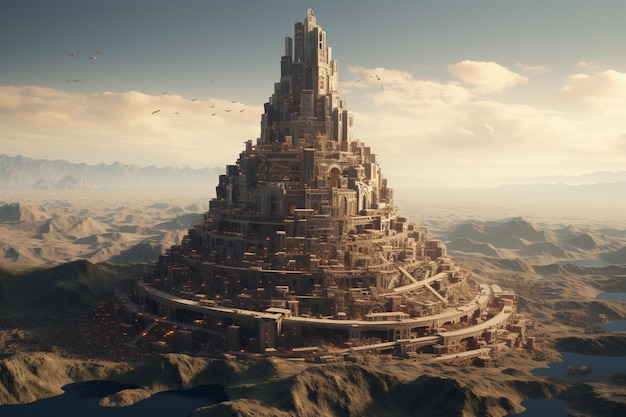 Der Turm von Babel, der universelle Sprachen übersetzt 00106 01