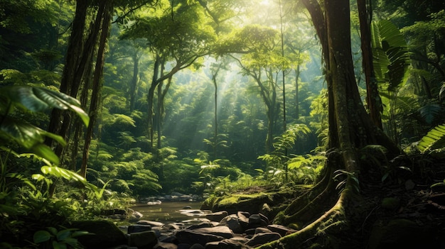 Der üppige Regenwald mit seiner biologischen Vielfalt