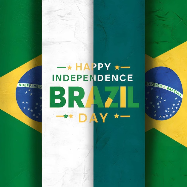 Der Unabhängigkeitstag Brasiliens mit lebendigen Farben und festlichem Design