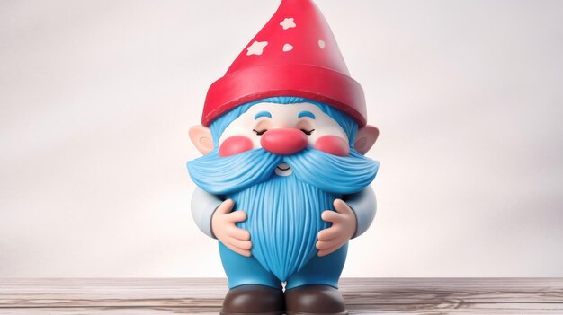 Foto der valentins-gnome in blau