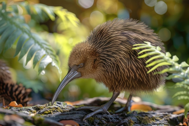 Der vom Aussterben bedrohte Neuseeländische Kiwi-Vogel