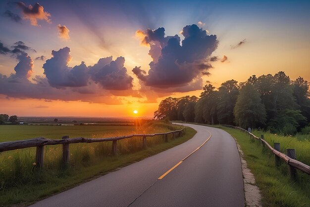 Der Weg zum Sonnenuntergang