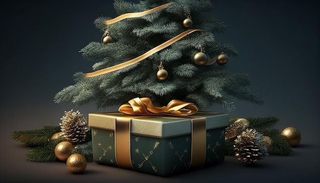 Der Weihnachtsbaum wünscht Ihnen frohe Weihnachten und ein glückliches neues Jahr