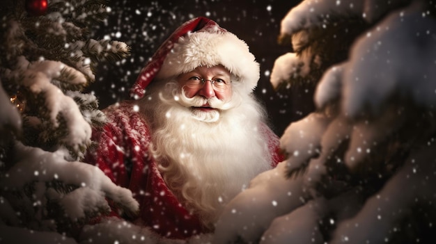 Der Weihnachtsmann mit einem Augenzwinkern