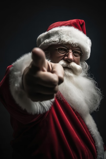 Der Weihnachtsmann zeigt den Finger