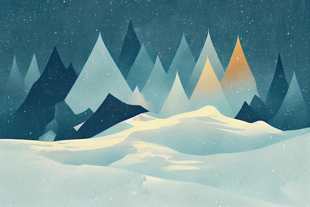 Der Winter kommt Konzept Kunst Illustration Hintergrundbild