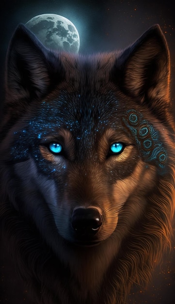 Der Wolf mit den blauen Augen