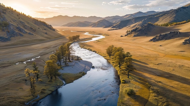 Der Zavkhan ist ein Fluss, der durch die GoviAltai-Region in der Mongolei fließt
