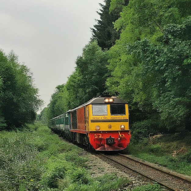 der Zug am Bahnhof