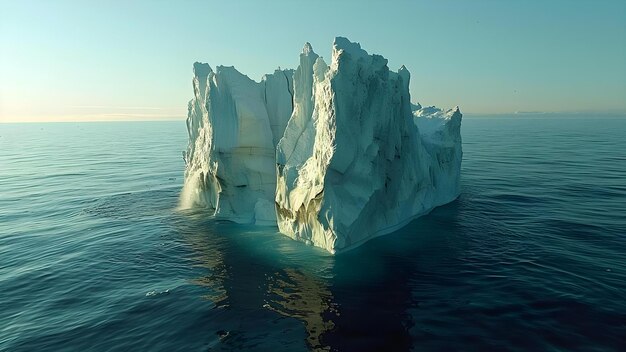 Foto el derretimiento de los icebergs en la costa de groenlandia una consecuencia del calentamiento global concepto impacto ambiental cambio climático el deshielo de los glaciares el calentamiento global de la costa de greenlandia