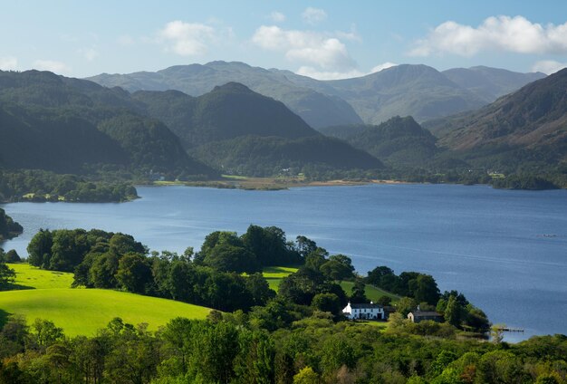 Derwent water do mirante de castlehead