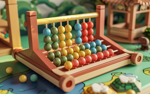 Desafio de arranjo de contas Jogo de quebra-cabeça Abacus