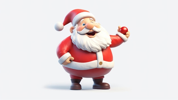 Desarrollador 3D Pixar colorido lindo feliz imagen completa Santa Generative ai