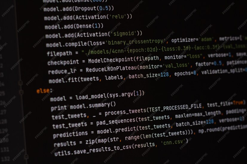 Desarrollador python, script java, html, código fuente css en la ...