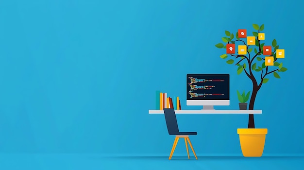 Desarrollador de software que escribe código con ingresos de proyectos activos