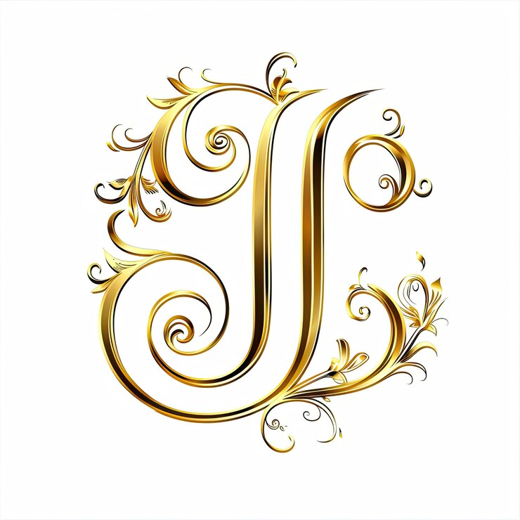 Foto desarrollar un logotipo de fotografía de lujo con un elegante monograma j adornado con acentos de papel dorado o patrones intrincados que transmitan sofisticación aislados en fondo blanco