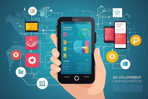 Foto desarrollo de aplicaciones para teléfonos móviles programación y creación de aplicaciones