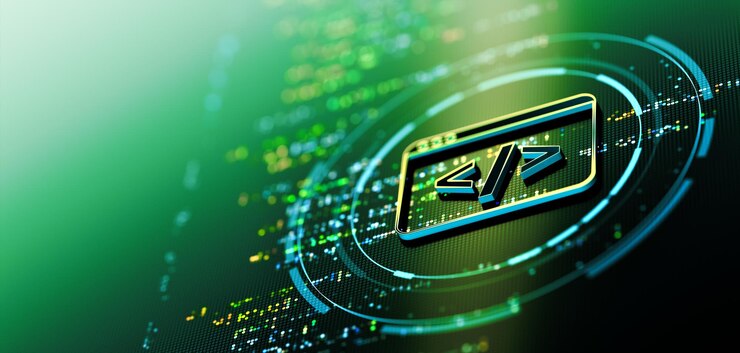 Foto desarrollo de código de software tecnología digital futurista