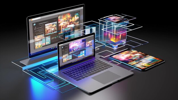Desarrollo de sitios web multiplataforma y aplicaciones móviles para portátiles con IA generativa