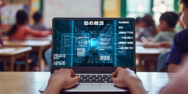 Desarrollo de software o trabajo de programación con pantalla de codificación rápida