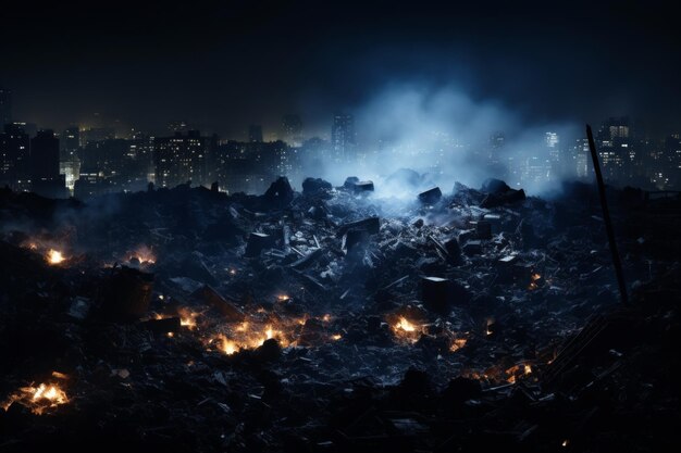 Foto desastre ecológico sin precedentes impacto devastador en el medio ambiente y los ecosistemas