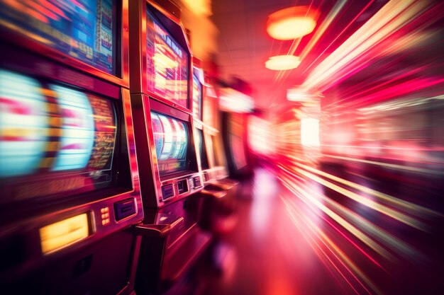 Desatar la emoción El hipnotizante movimiento borroso de la máquina tragamonedas del casino 95