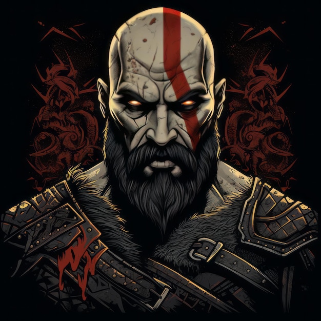 Desatar el poder Kratos asciende en el dios de la guerra Ragnarok exquisito clip art rumoreado en un Mesmerizi