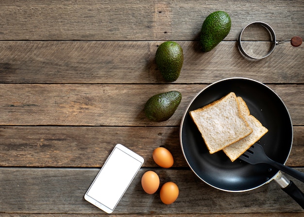 Desayuno con aguacate Dieta para perder peso La madera