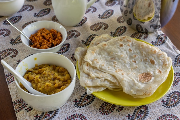 Desayuno casero de Sri Lanka