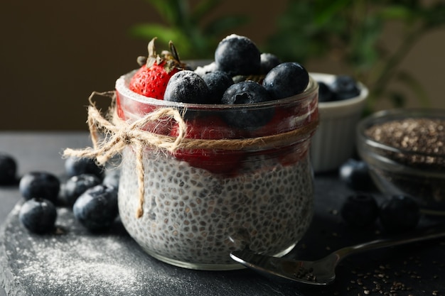 Desayuno con delicioso pudín de chía