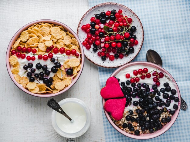 Desayuno festivo y saludable para los seres queridos.