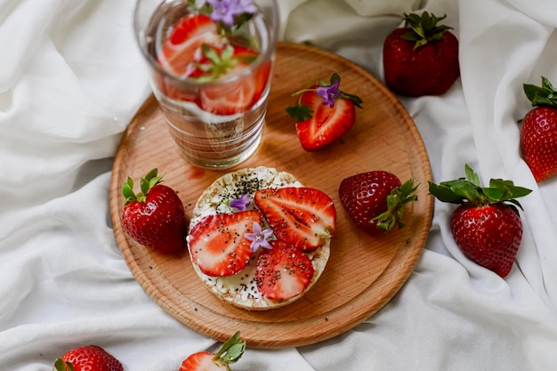 desayuno con fresas