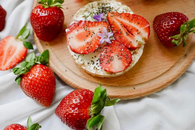 desayuno con fresas