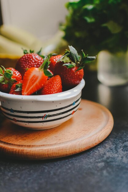 desayuno con fresas