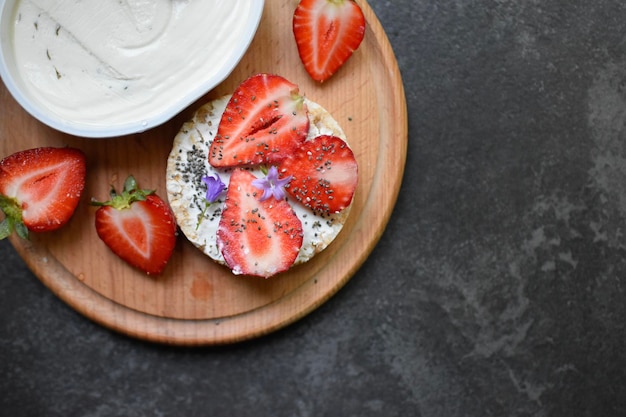 desayuno con fresas