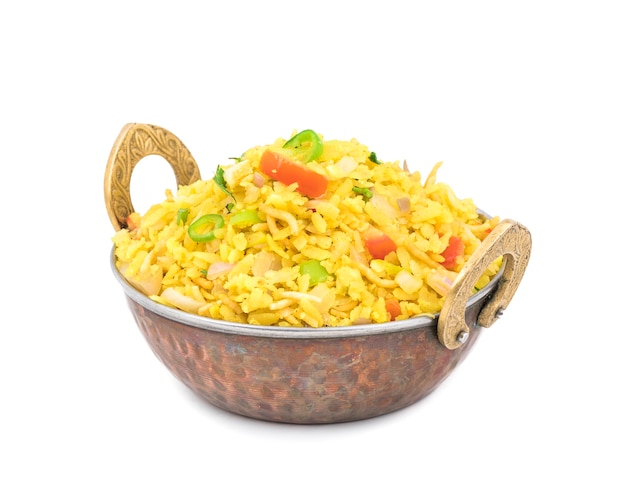 Desayuno indio plato Poha