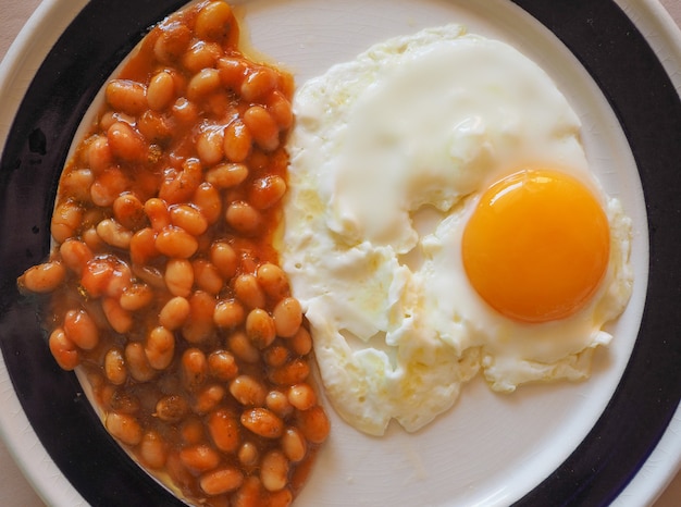 Desayuno inglés vegetariano