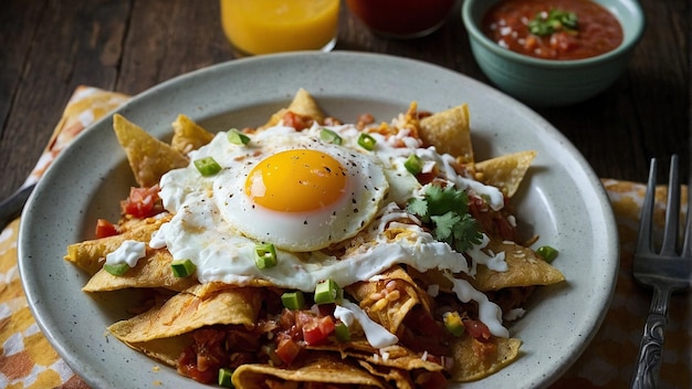 Desayuno mexicano felicidad IA generativa Chilaquiles deleite