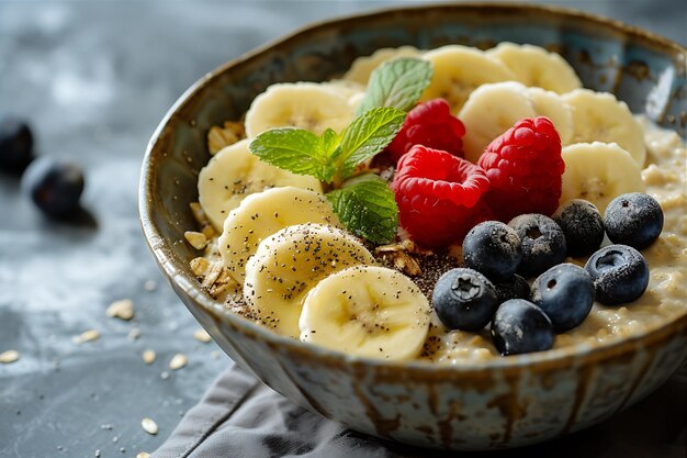 Desayuno saludable de avena